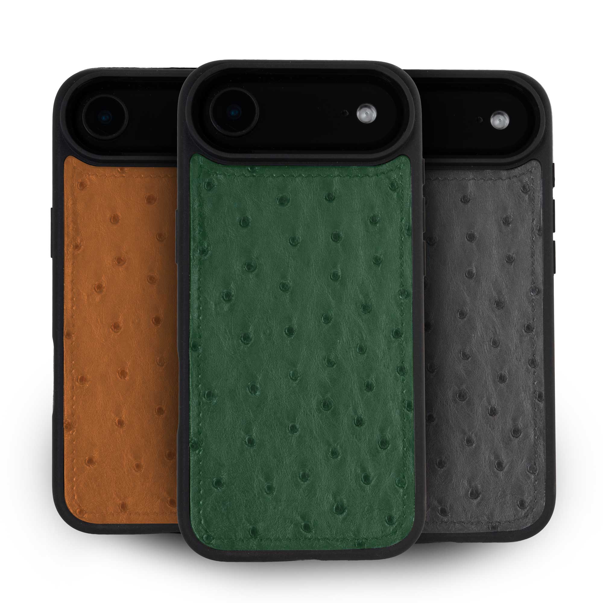 Coque cuir "sport" pour iPhone 17 Air - Autruche