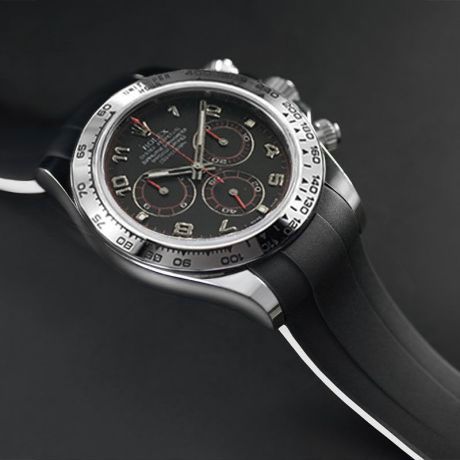 Rolex - Rubber B - Bracelet caoutchouc pour Daytona Oyster Bracelet Or blanc/Platine/Or rose (Pre-2023) - Série classique