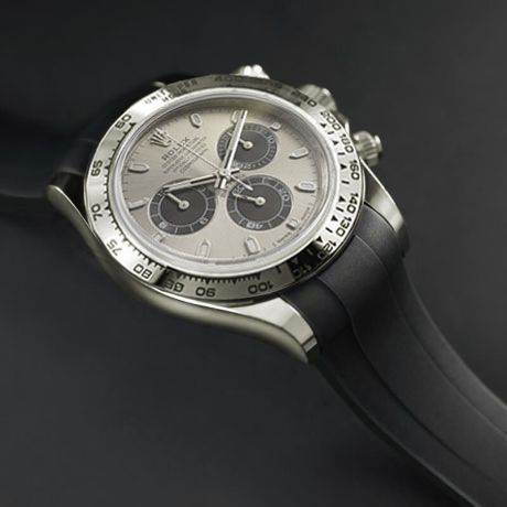 Rolex - Rubber B - Bracelet caoutchouc pour Daytona Oyster Bracelet Or blanc/Platine/Or rose (Pre-2023) - Série classique