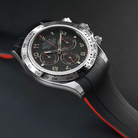 Rolex - Rubber B - Bracelet caoutchouc pour Daytona Oyster Bracelet Or blanc/Platine/Or rose (Pre-2023) - Série classique