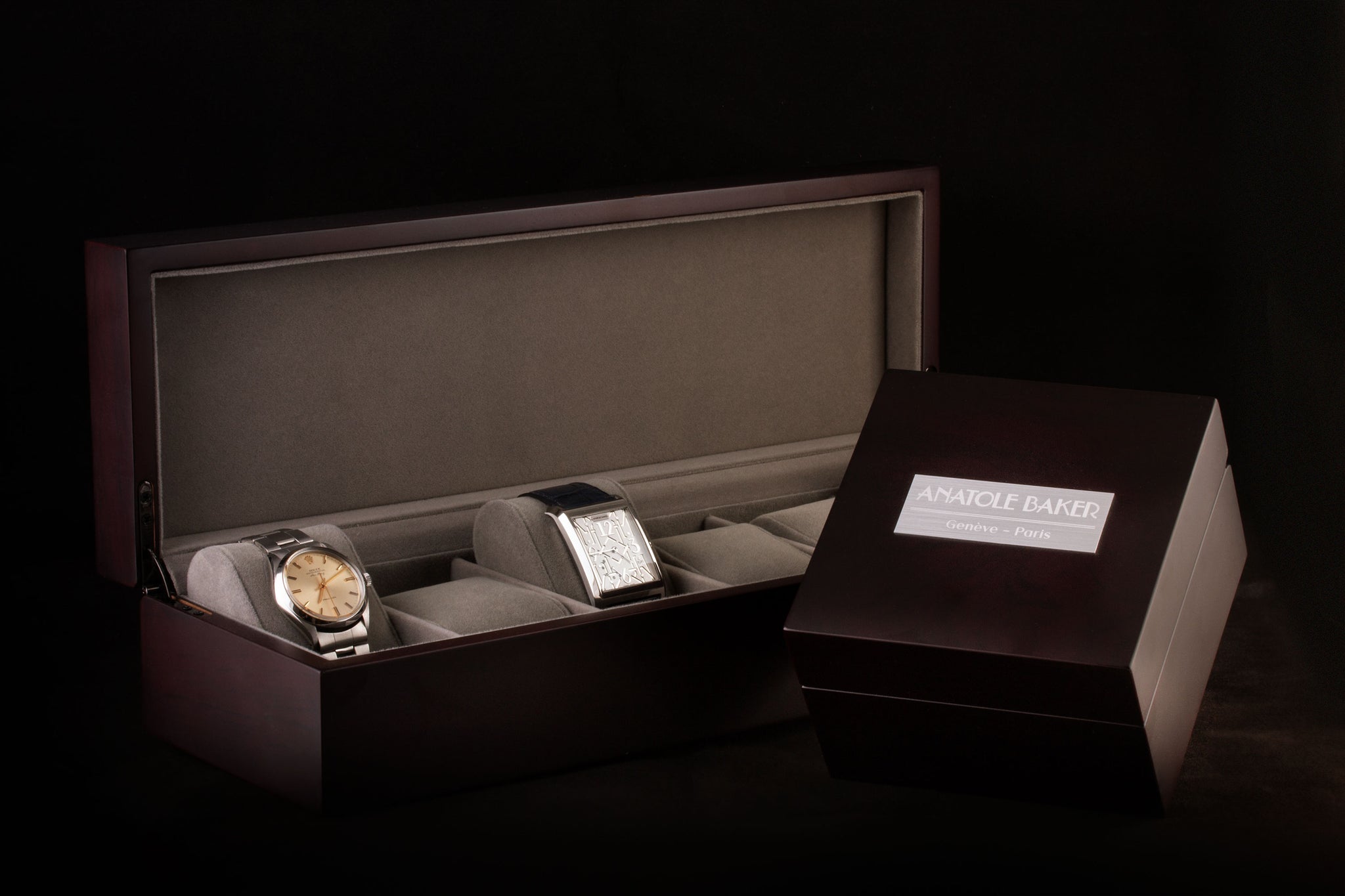 Anatole Baker - Wooden watch case - 6 watches storage
