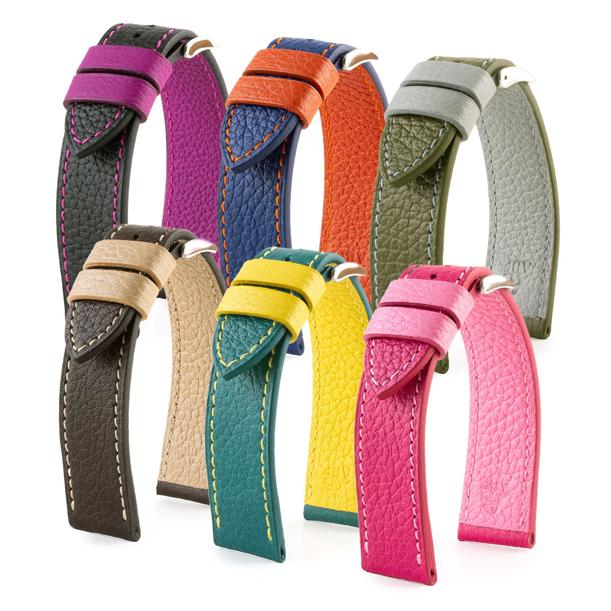 Apple Watch Leather Watchband "Holi" - Buffalo (black, blue, kaki, brown, pink)