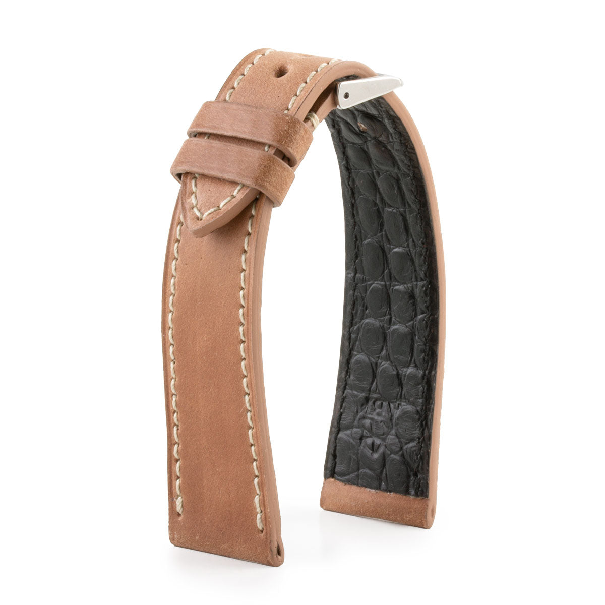 Leather watch strap - Cordovan (black, blue, green, brown, burgundy)