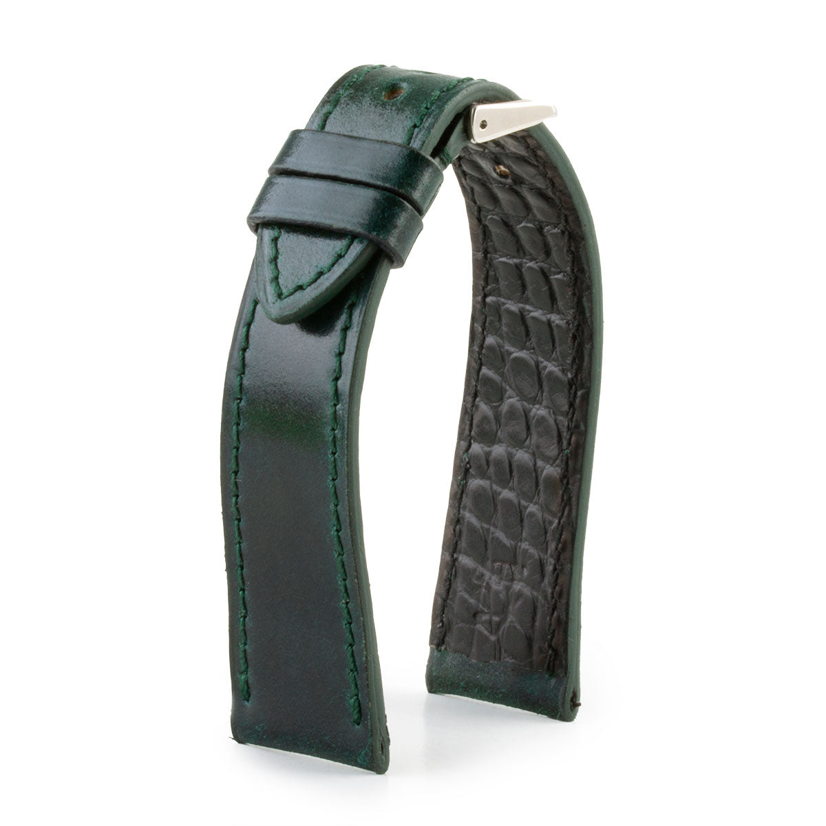 Bracelet pour montre cuir - Cordovan (noir, bleu, vert, marron, bordeaux)
