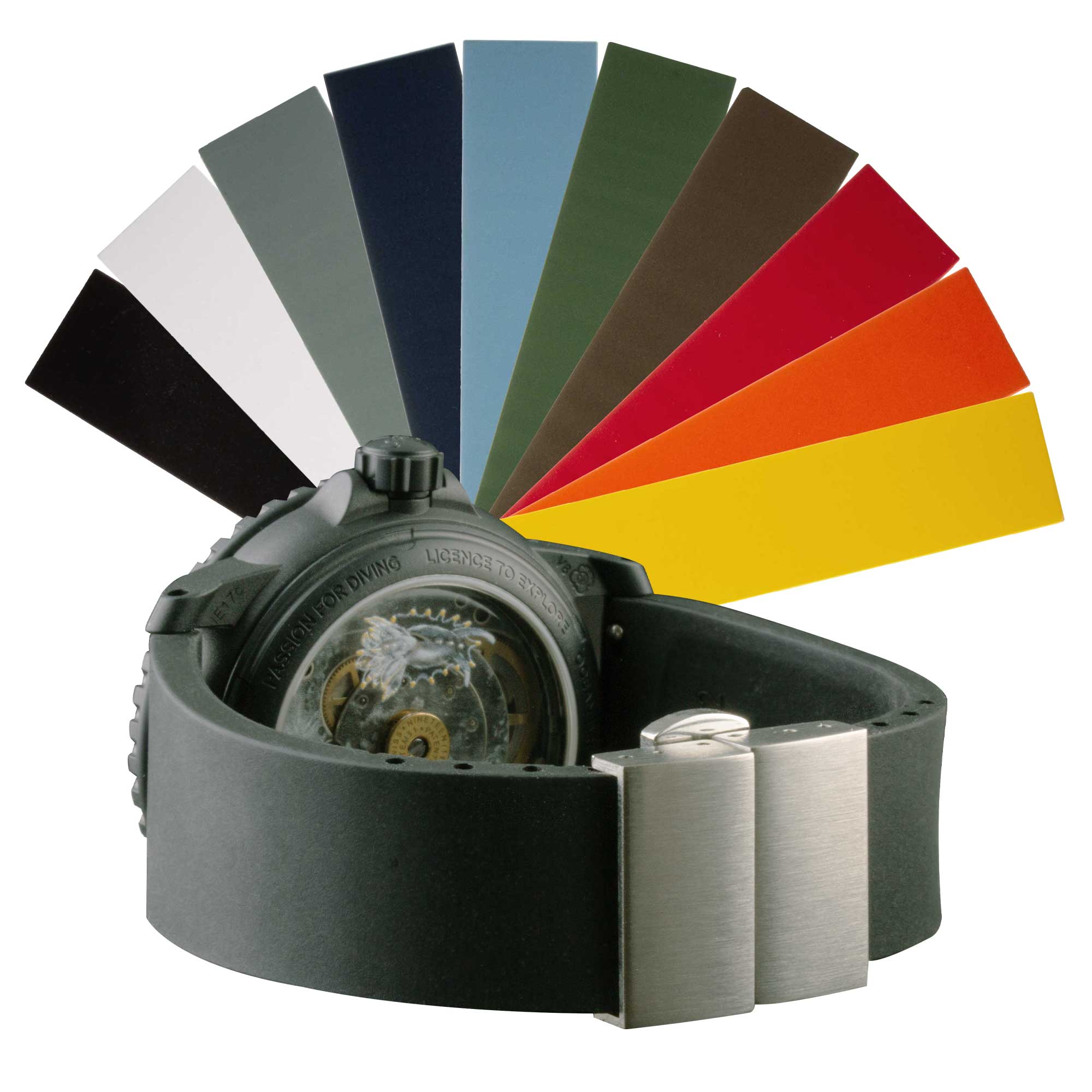 Montre Homme Boucle Bracelet Montre Silicone 25mm-19mm Une Boucle