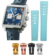 Bracelet Cuir Pour Tag Heuer Monaco Bleu