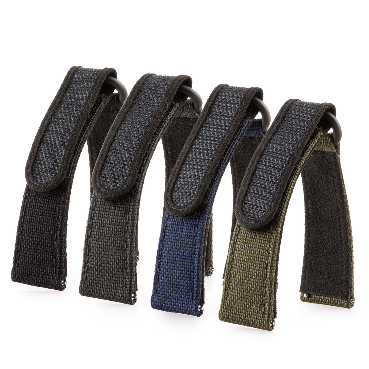 Velcro watch strap - Cordura (black, grey, blue, kaki)