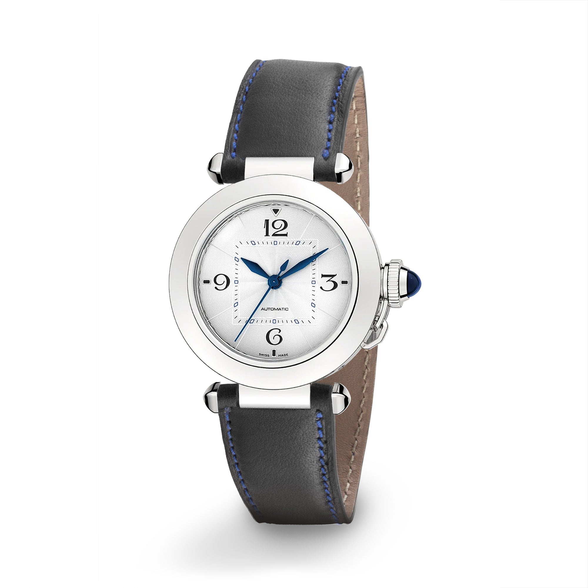 Cartier Pasha Bracelet-montre cuir Veau (noir couture bleue