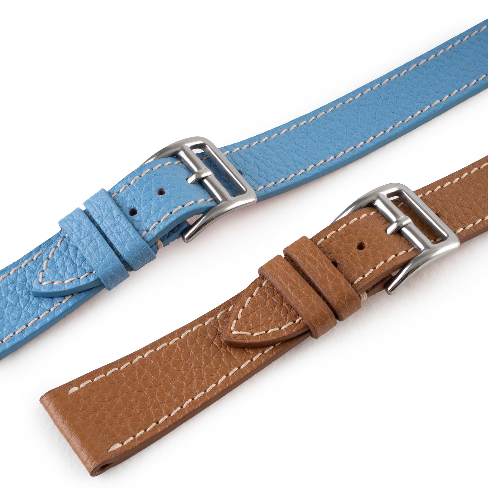 Hermès Cape Cod/Heure H - Bracelet-montre cuir Double tour - Buffle (bleu, camel, taupe, orange, ivoire)