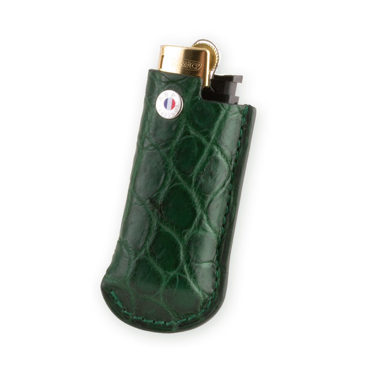 "Essentiel" leather lighter case - Alligator (black, blue, green, brown, orange...)