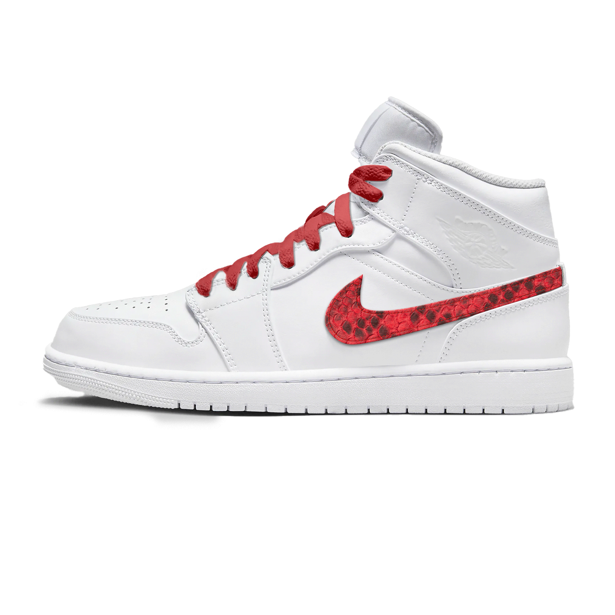 Jordan 1 white red swoosh shop