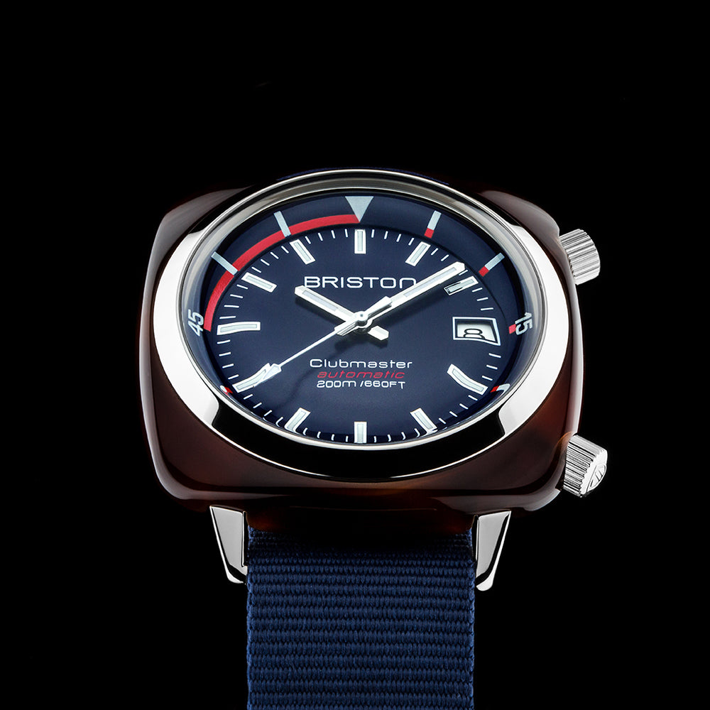BRISTON - CLUBMASTER GMT DIVER ACETATE - NAVY BLUE