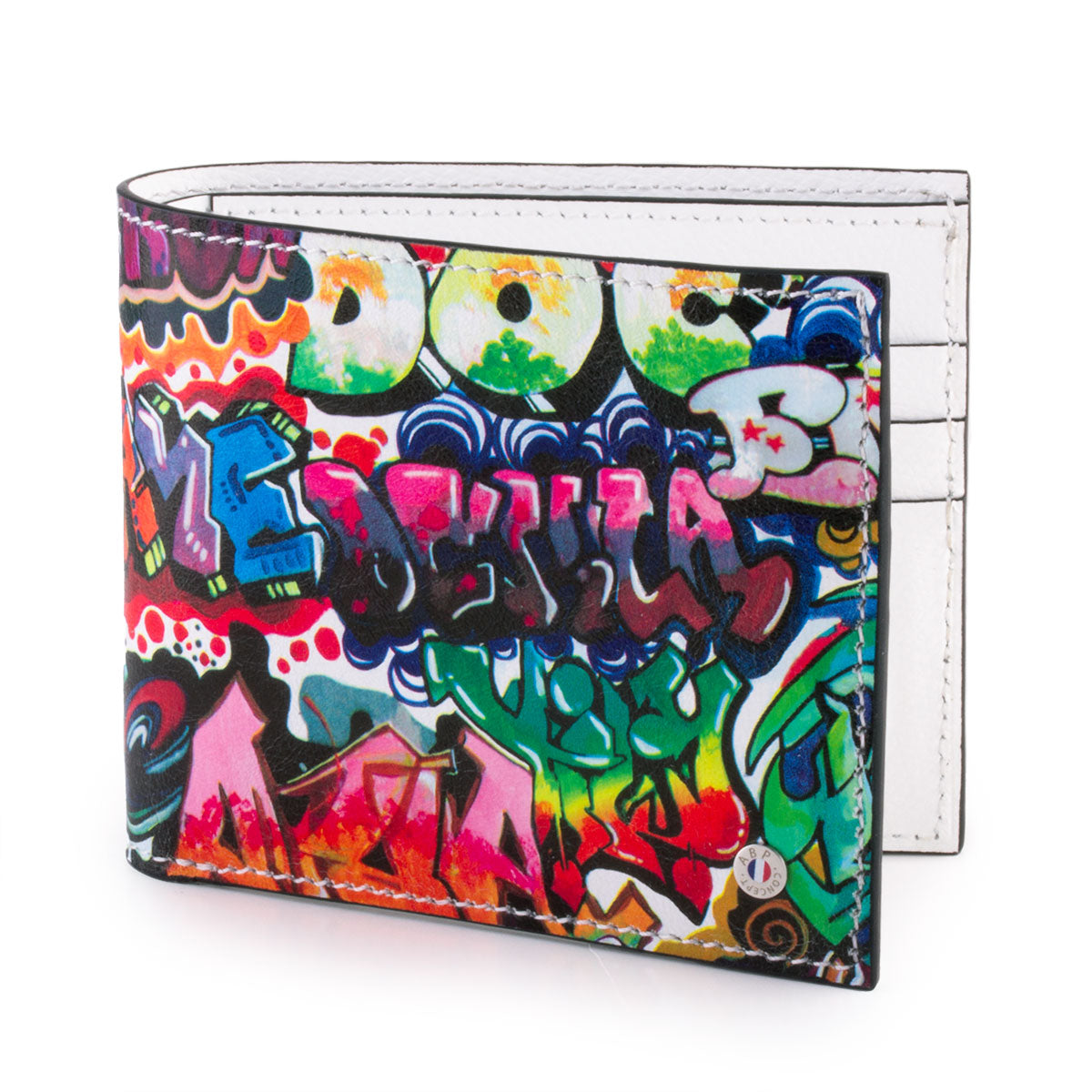 Small wallet « Street Art » leather - Calf