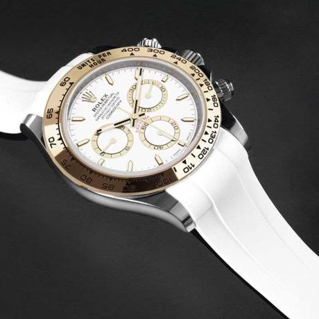 Rolex - Rubber B - Bracelet en caoutchouc Daytona Oyster Bracelet acier, bicolore et or jaune (2023-aujourd'hui) - Série classique