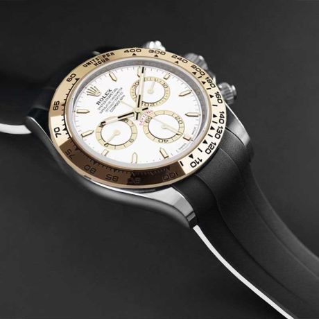 Rolex - Rubber B - Bracelet en caoutchouc Daytona Oyster Bracelet acier, bicolore et or jaune (2023-aujourd'hui) - Série classique