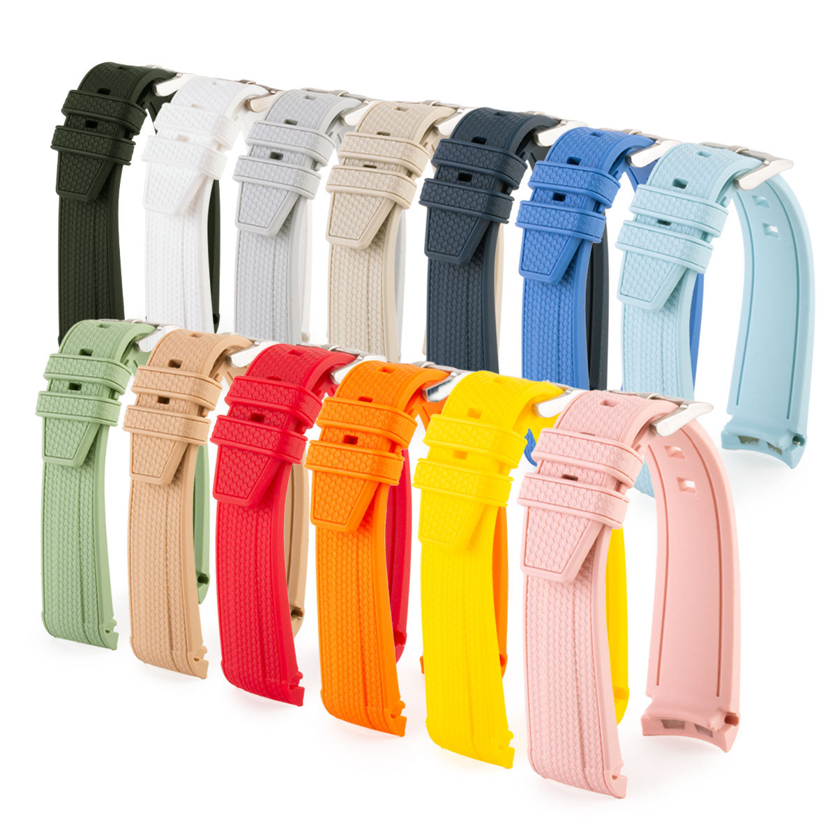 MoonSwatch Omega x Swatch - Integrated rubber watch strap - Plain color rubber (blue, green, red...)