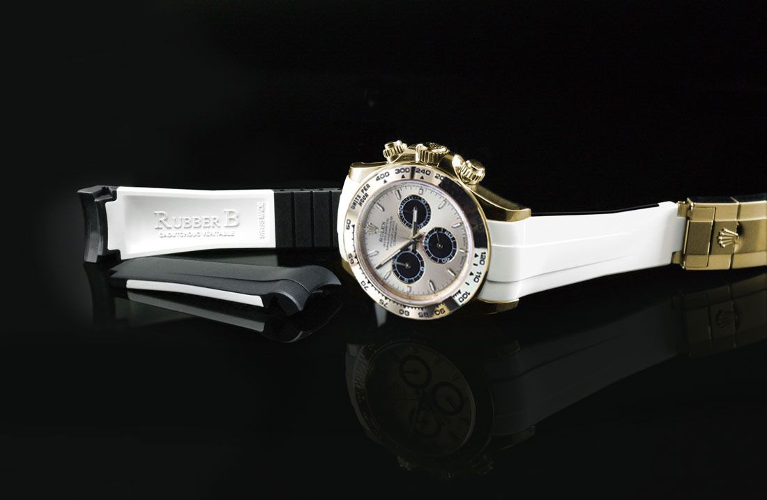 Rolex - Rubber B - Bracelet en caoutchouc Daytona Oyster Bracelet acier, bicolore et or jaune (2023-aujourd'hui) - Série classique