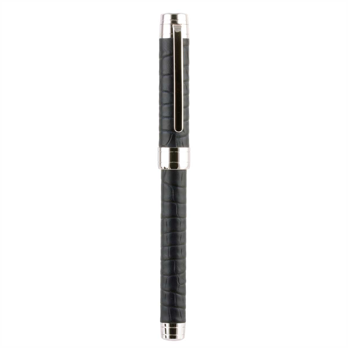 Rollerball pen – Rhodium steel – Alligator (black, blue, green, red...)