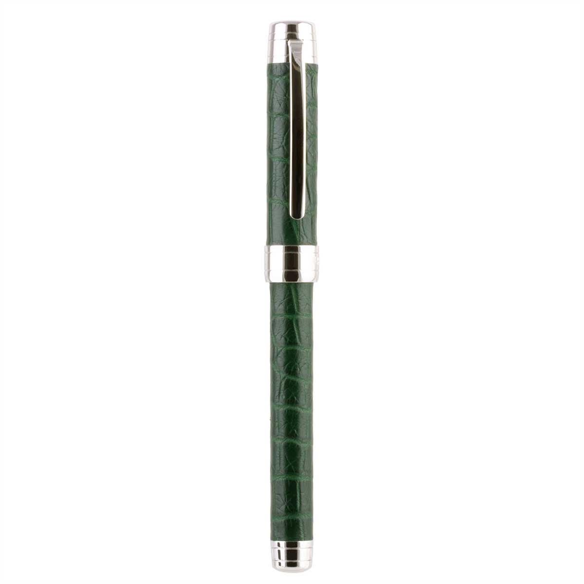 Rollerball pen – Rhodium steel – Alligator (black, blue, green, red...)