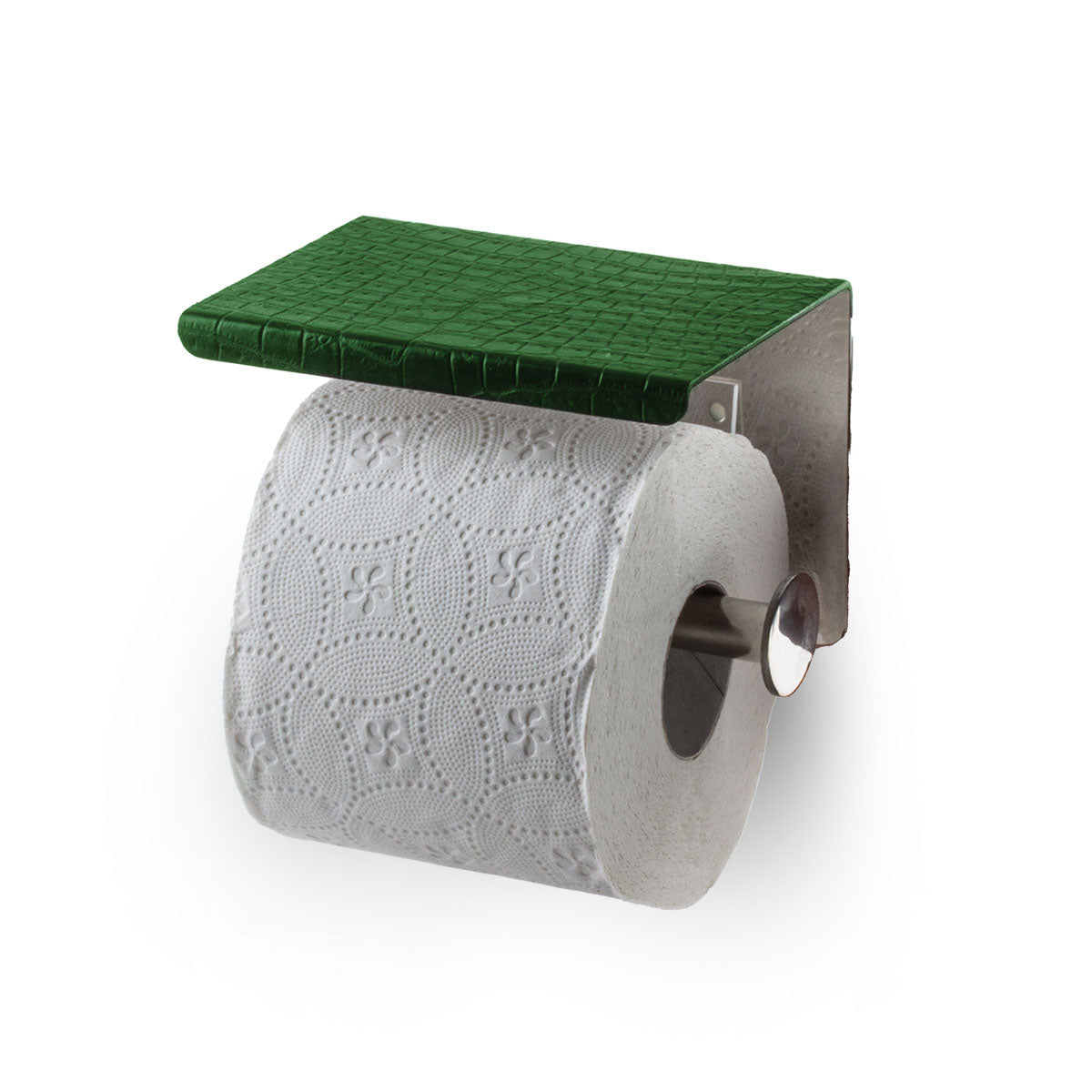 Leather toilet paper dispenser - Alligator