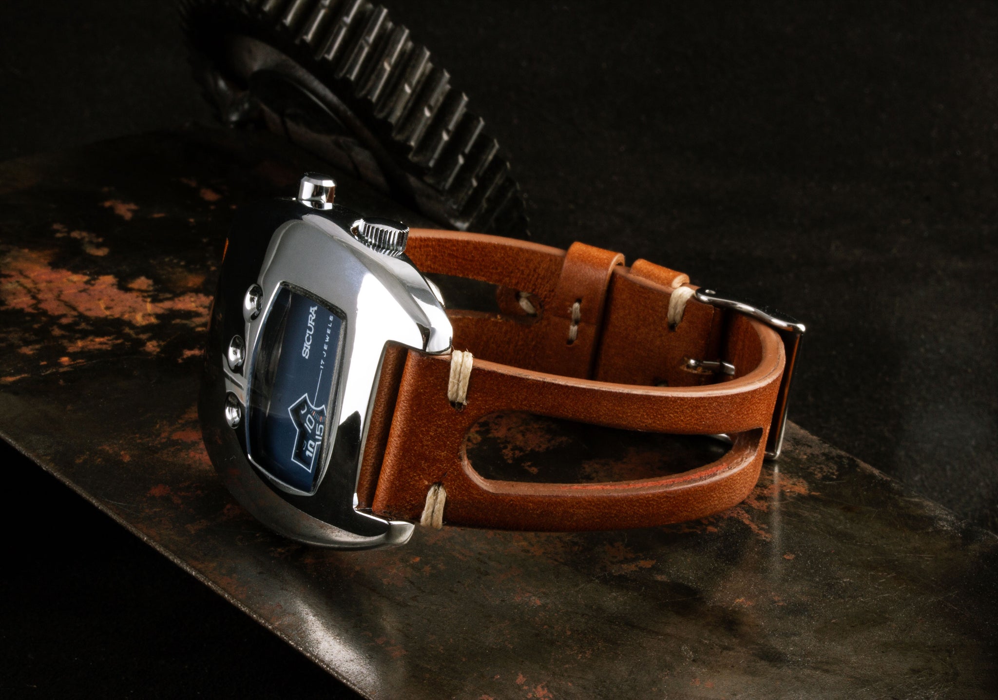 "Sparta" vintage strap  - Leather watch strap - Aged calf (black, brown)