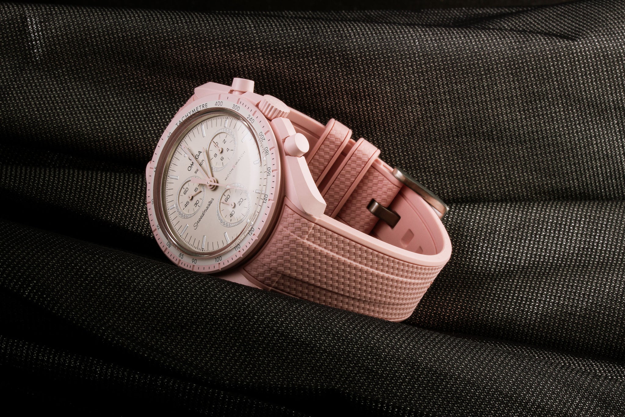 MoonSwatch Omega x Swatch Bracelet-montre intégré caoutchouc