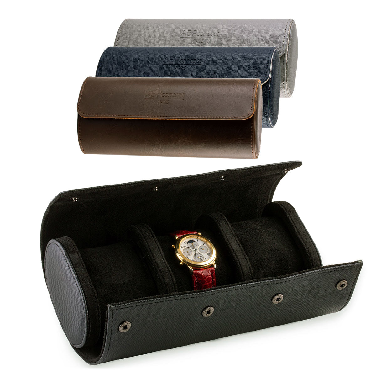 Rangement Montre Voyage Étui Rouleau Pour Montres ROTHWELL