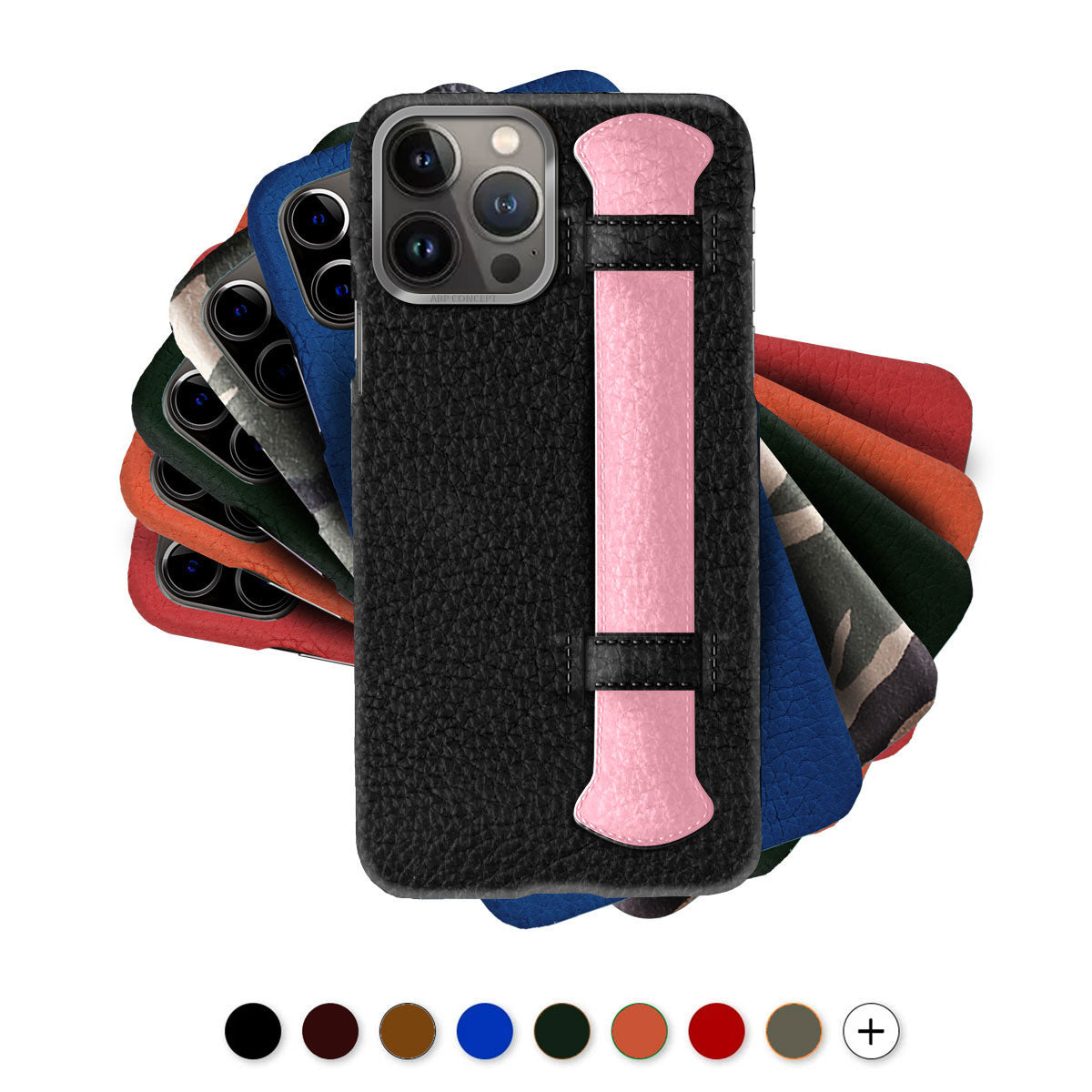 Coque cuir "strap case" pour iPhone 15, 14 & 13 ( Tous modèles )  - Buffle