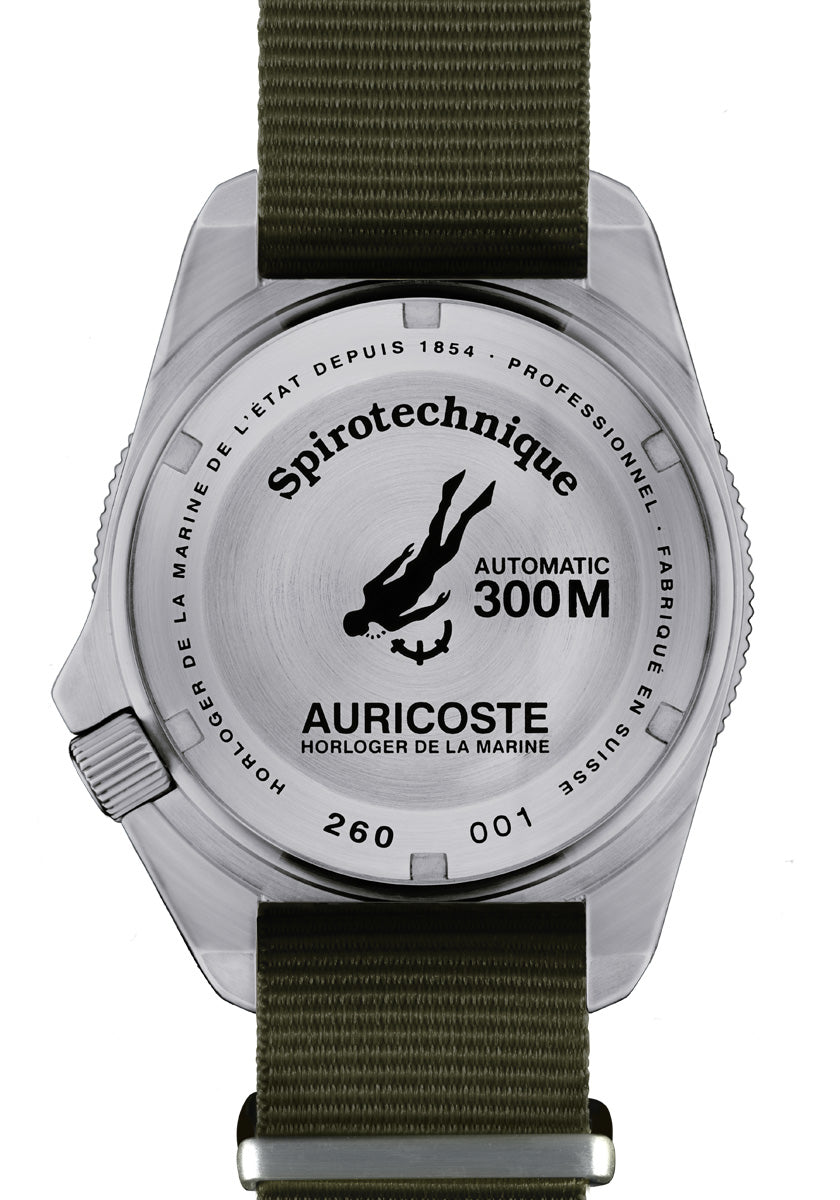 Montre Auricoste - Coffret Spirotechnique 300M Acier Cadran Chiffres