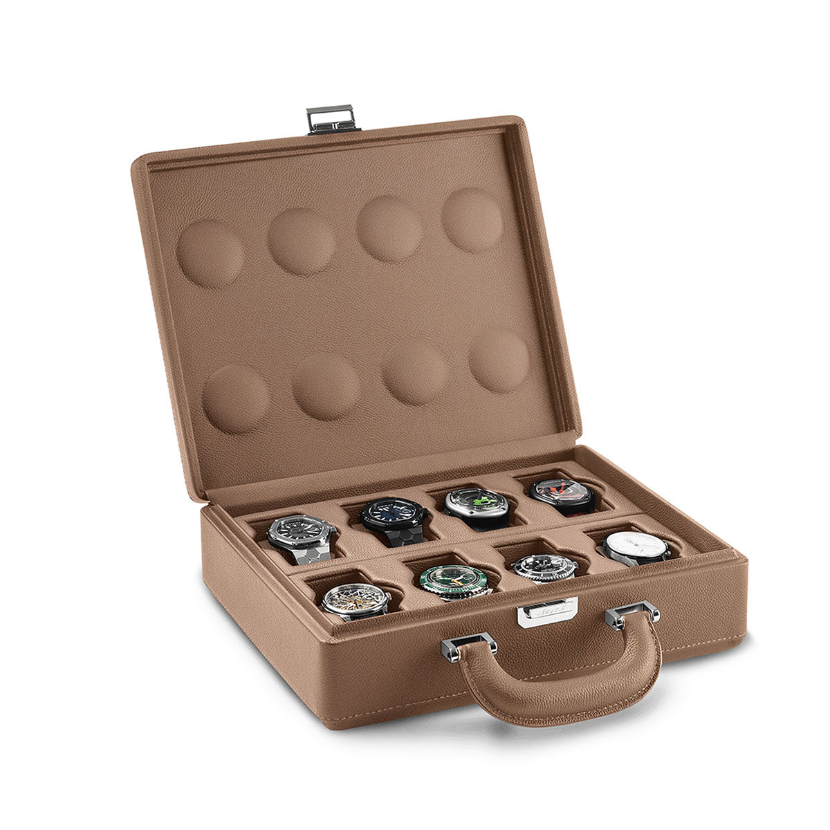Scatola del Tempo - Mallette pour 8 montres cuir Valigetta Compact avec poignée