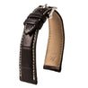 Rolex Day Date President - Bracelet montre cuir - Alligator marron foncé - watch band leather strap - ABP Concept -