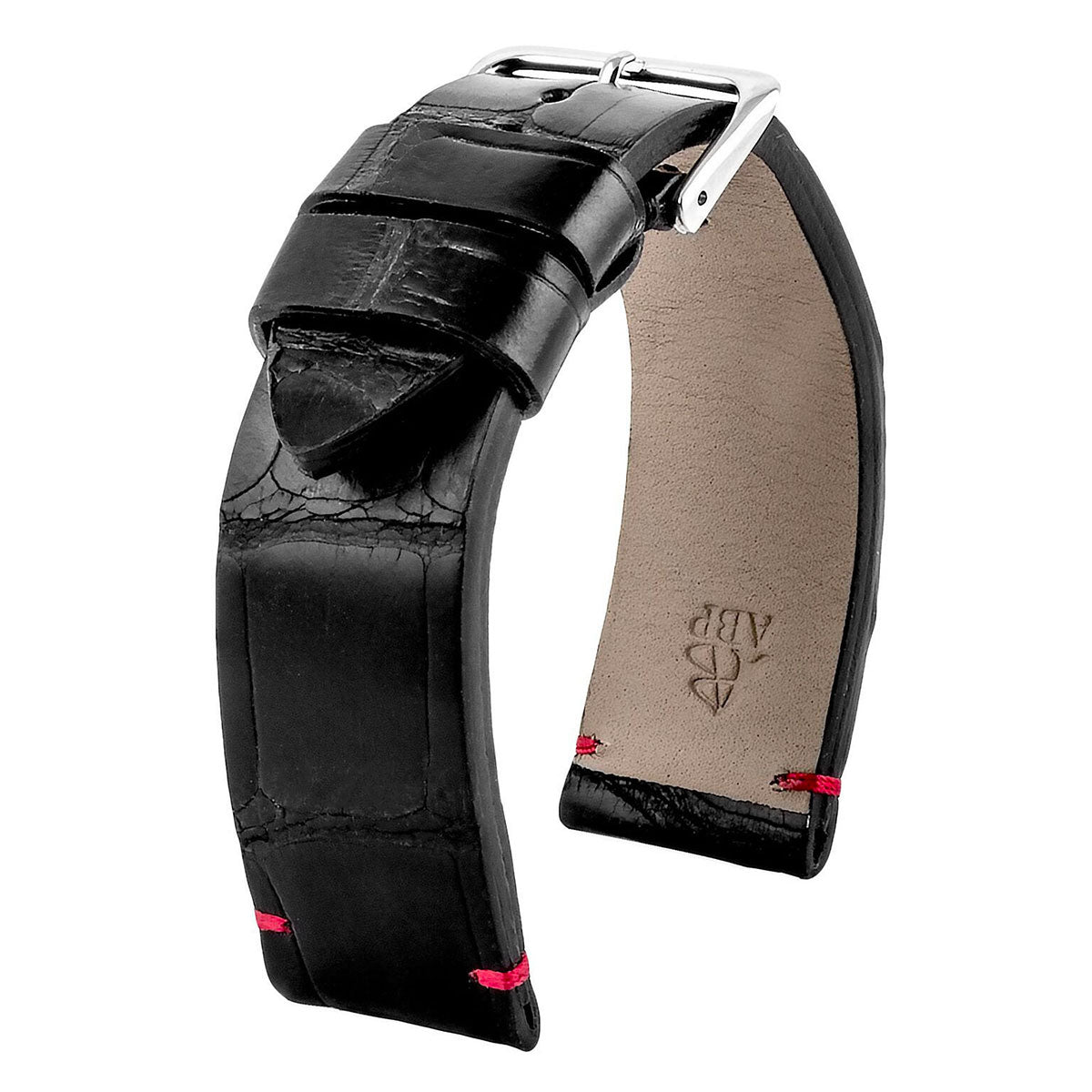 Breitling Navitimer - Bracelet montre cuir - Alligator tannage waxé (noir, marron) - watch band leather strap - ABP Concept -