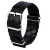 Omega Speedmaster - Bracelet montre nato cuir - Alligator mat / tannage waxé (noir, marron) - watch band leather strap - ABP Concept -