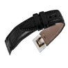 Attaches ouvertes - Bracelet montre cuir - Alligator (noir, marron, gris, bleu) - watch band leather strap - ABP Concept -