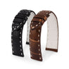 Bracelet montre cuir - Paddock - Alligator (noir, marron) - watch band leather strap - ABP Concept -
