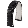 Bracelet montre cuir - Paddock - Alligator (noir, marron) - watch band leather strap - ABP Concept -