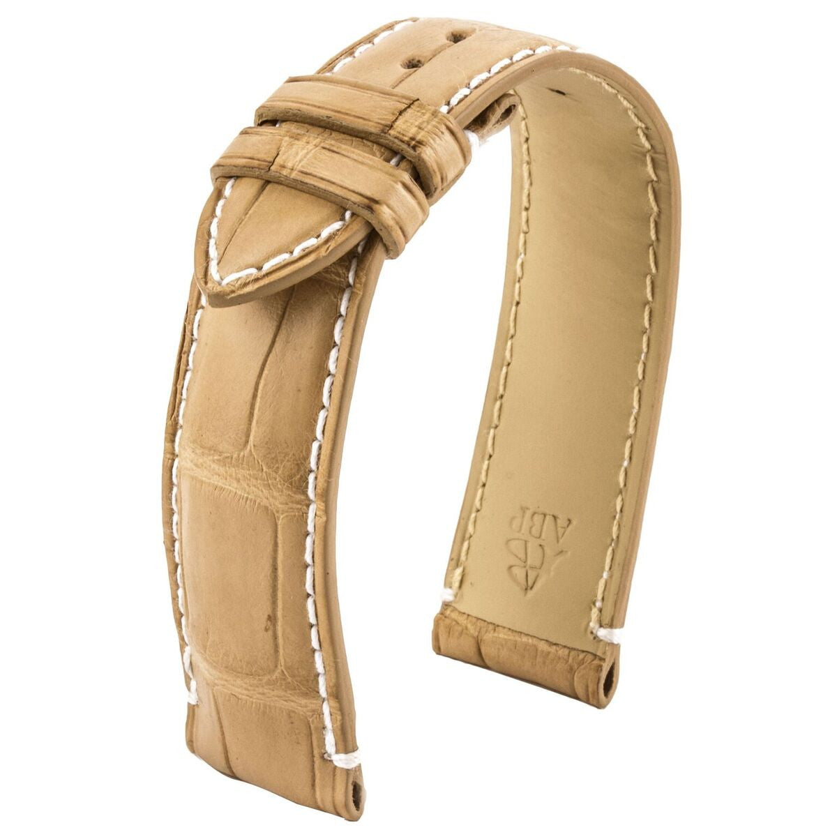 Bracelet-montre cuir - Arabian Desert - Alligator sable - watch band leather strap - ABP Concept -