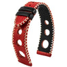 Bracelet montre cuir - Formula 1 Monaco - Alligator (noir / rouge) - watch band leather strap - ABP Concept -