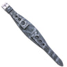 Bracelet bund vintage "racing" - Bracelet-montre cuir - Elephant gris/bleu - watch band leather strap - ABP Concept -