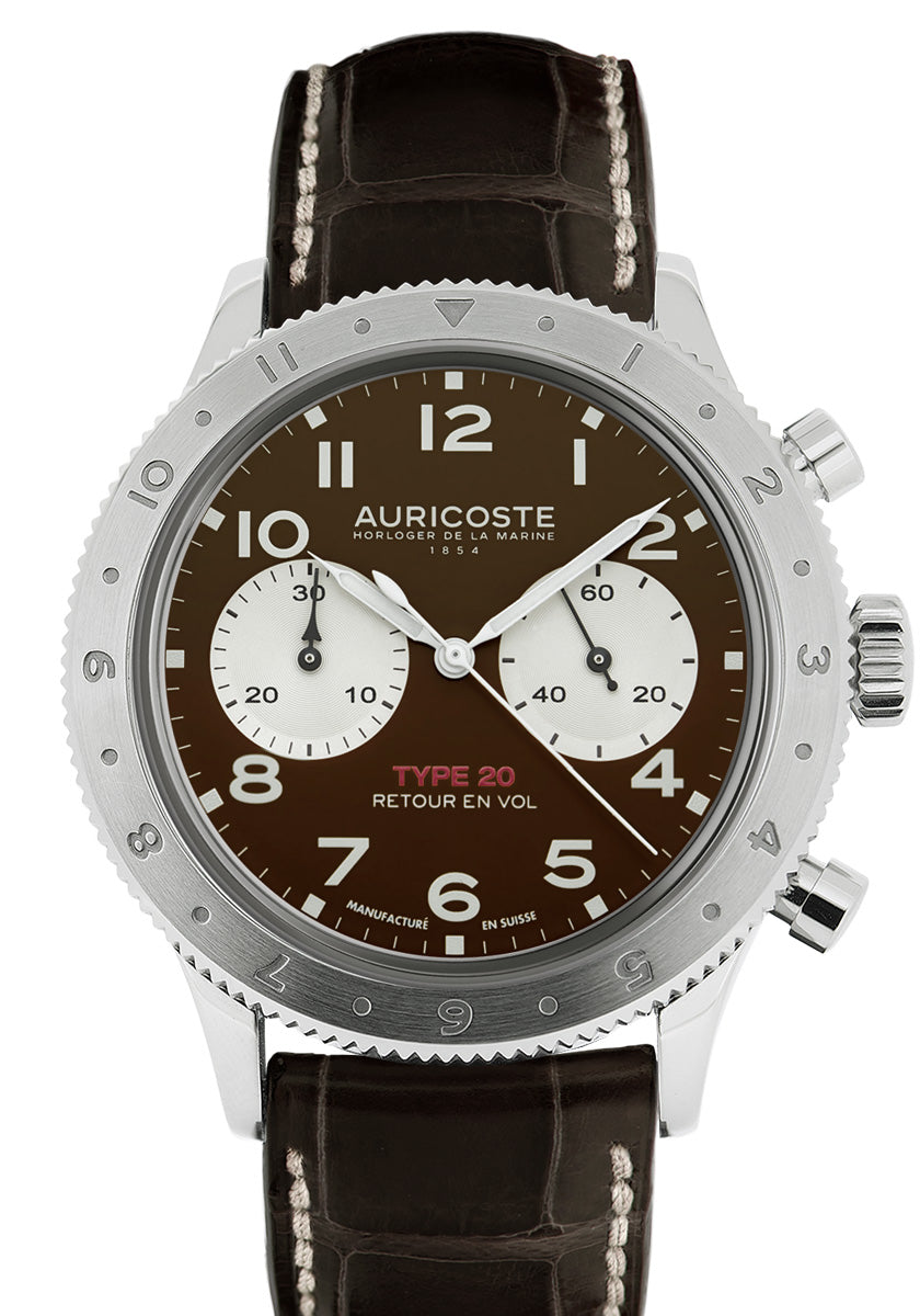 Montre Auricoste - Flyback Type 20 Chocolate