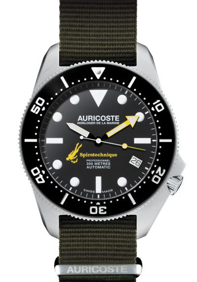 Montre Auricoste - Coffret Spirotechnique 300M Acier Cadran Index