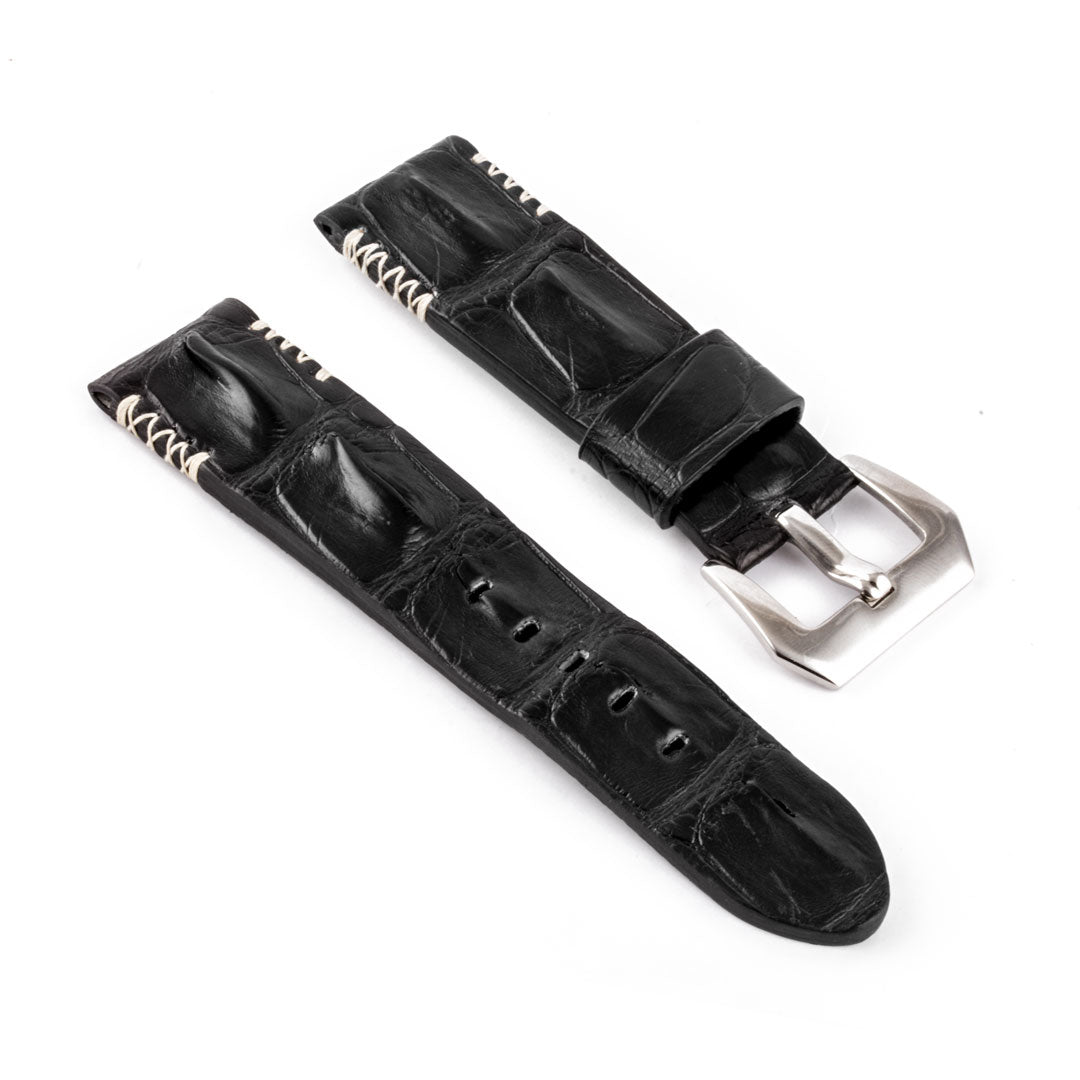 Panerai Luminor & Radiomir - Bracelet-montre cuir - Alligator corné (noir, gris, marron, bleu, vert...) - watch band leather strap - ABP Concept -