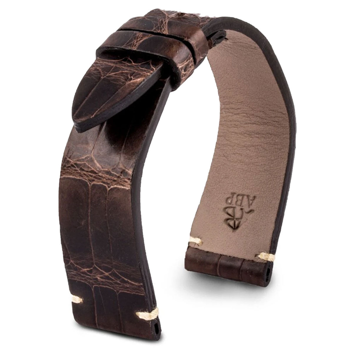 Zenith El Primero - Bracelet-montre cuir - Alligator tannage waxé / mat (noir mat / gris / marron) - watch band leather strap - ABP Concept -