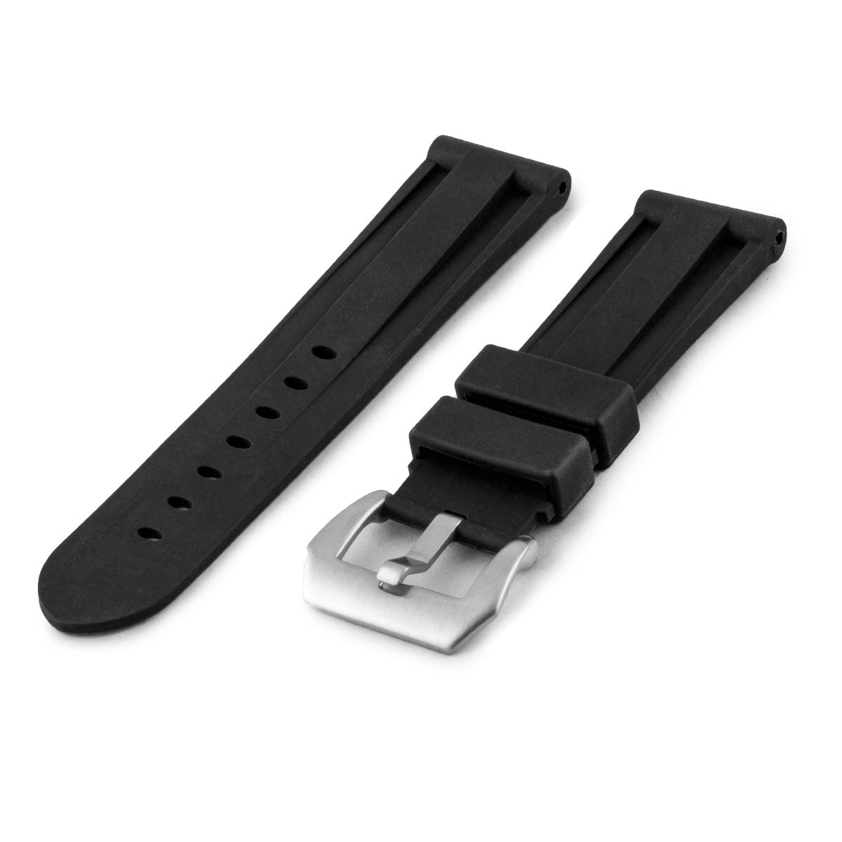 Panerai Luminor Premium Rubber watch band (black, white, grey