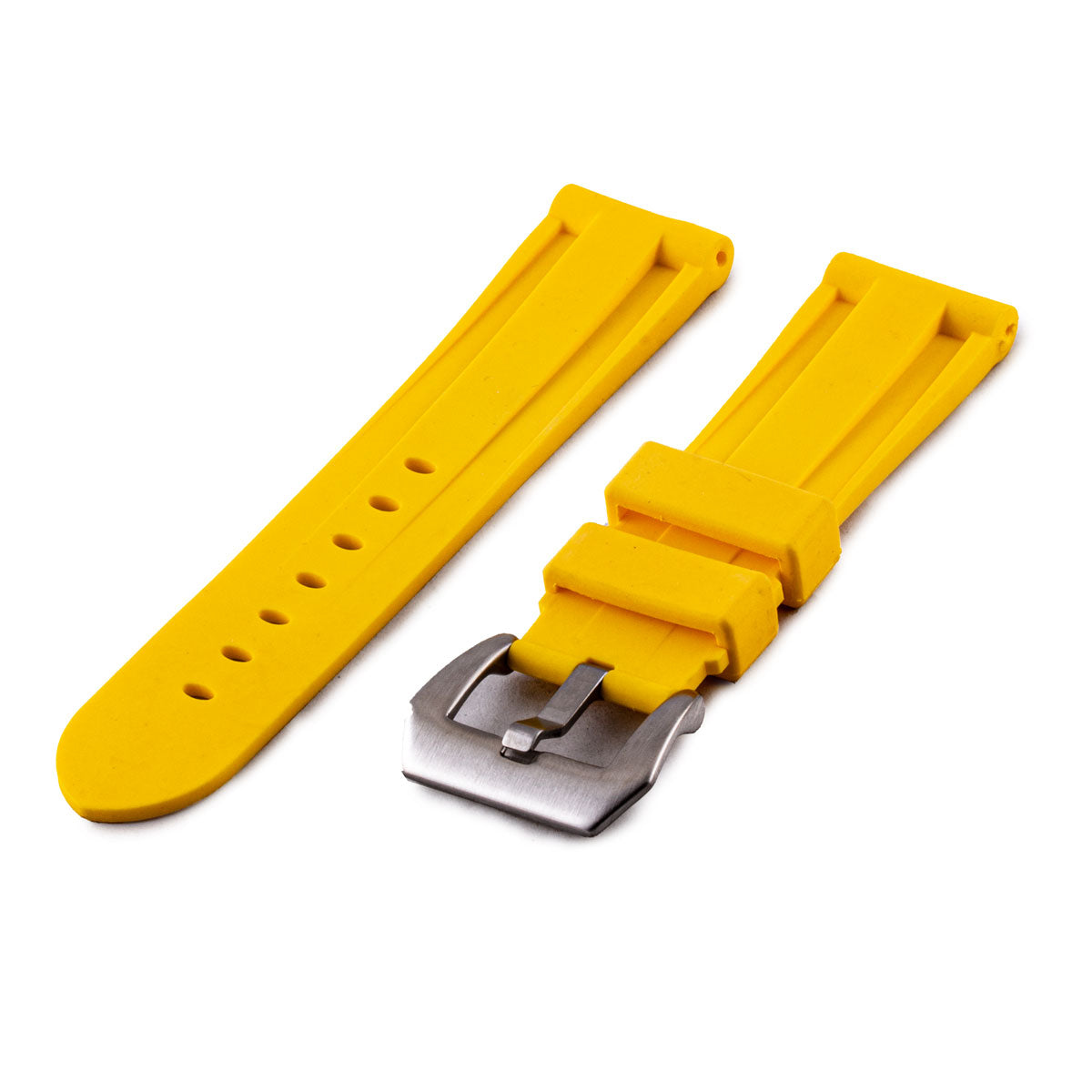 Panerai Luminor Premium Rubber watch band (black, white, grey