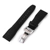 IWC Big Pilot - Bracelet montre type cordura / tissu -  (noir,kaki) - 22mm - watch band leather strap - ABP Concept -
