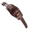 Bracelet bund vintage - Bracelet-montre cuir - Alligator (noir, marron, vert, kaki, violet) - watch band leather strap - ABP Concept -