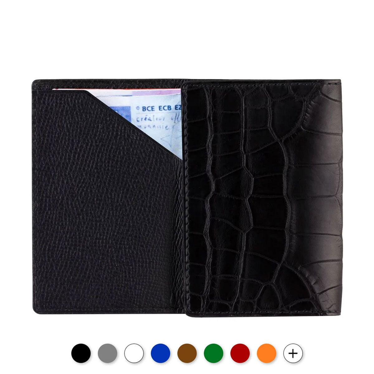 Platinum - Genuine Leather Wallet Folio Luxury for iPhone 12 Pro