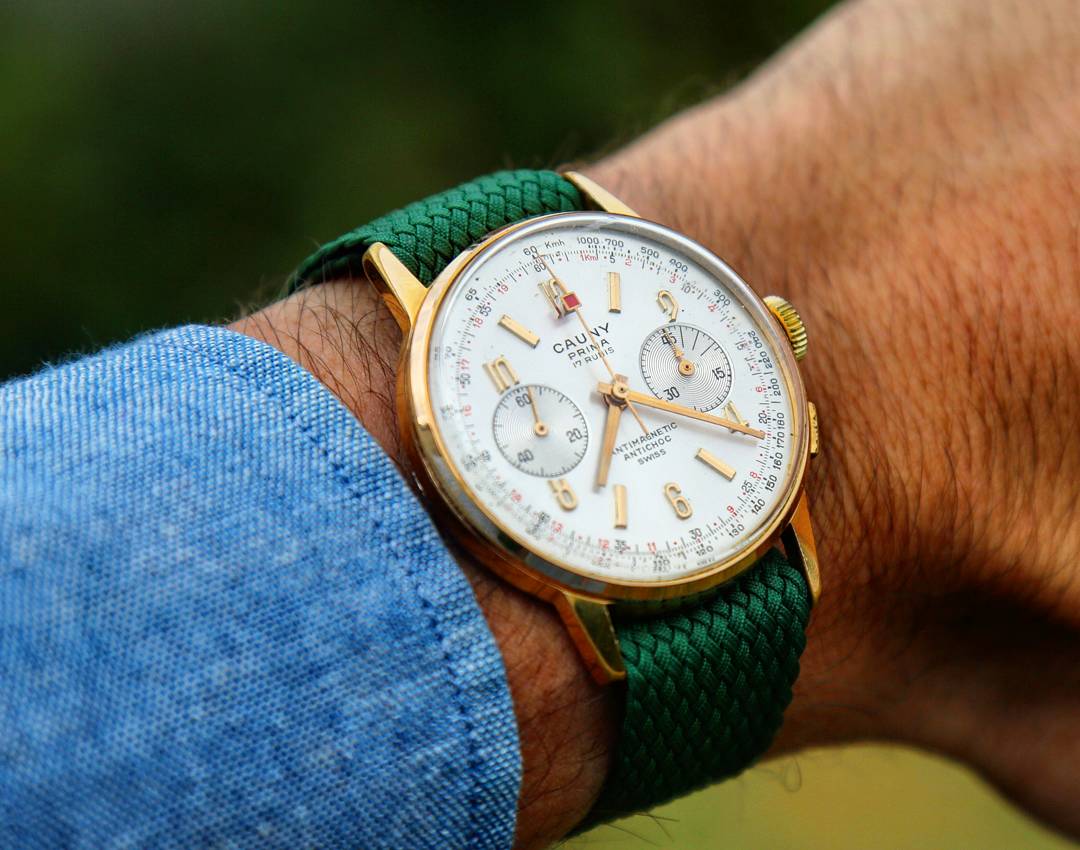 Bracelet pour montre Tissu tressé (jaune, orange, rose saumon