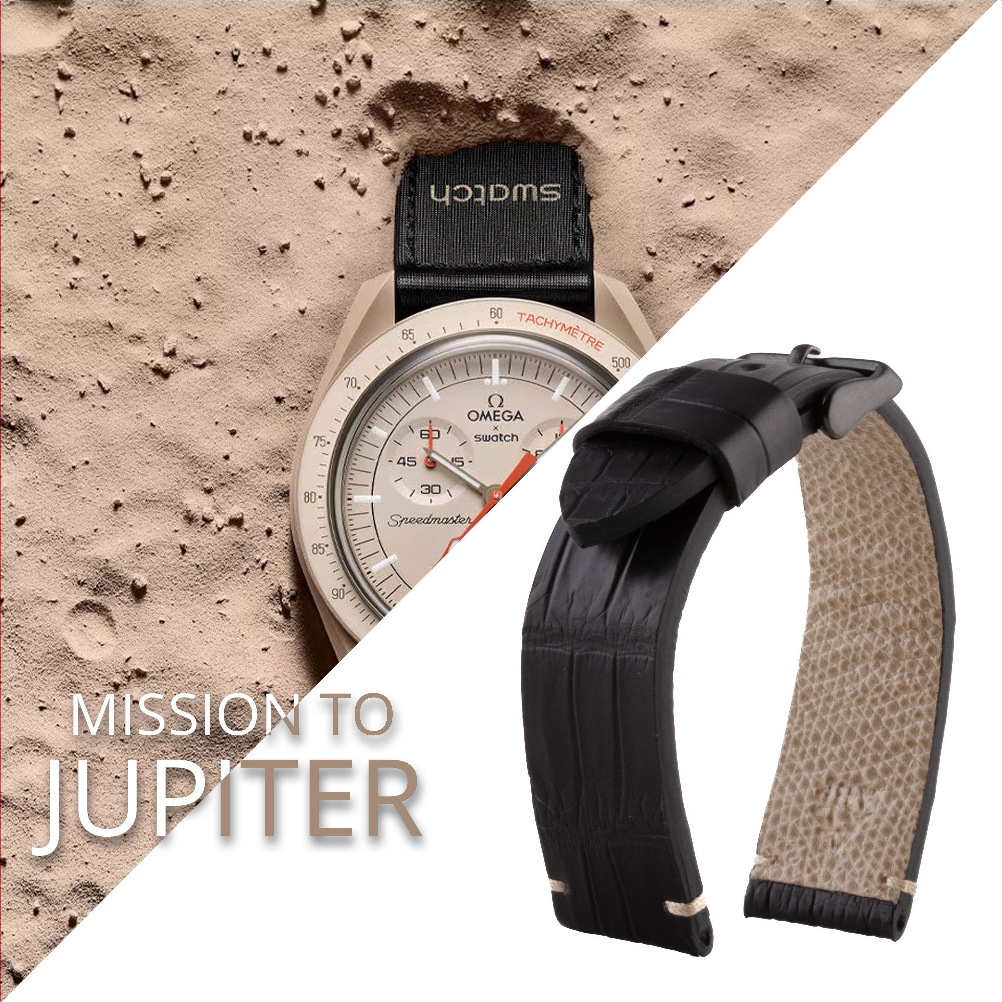 Dark Brown Lo Strap for Moonswatch Mercury 